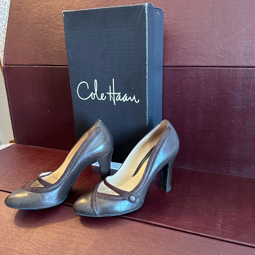 Cole Haan Brown Heels Adelyn Mary Jane pumps dark chocolate 8.5 B original box - Picture 2 of 15